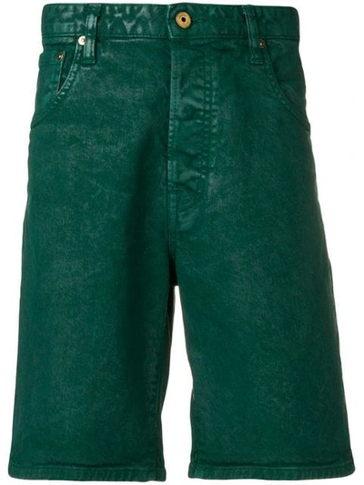 Just Cavalli Denim Shorts In Green