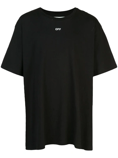 Off-white T-shirt Im Oversized-look - Schwarz In Black