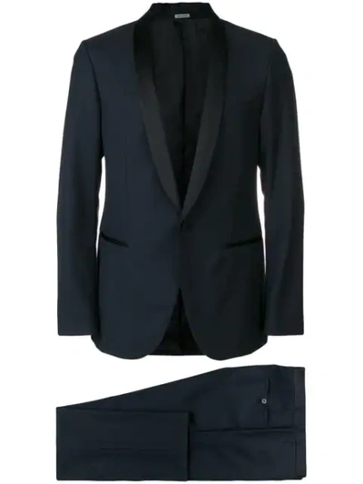 Lanvin Shawl Lapel Tuxedo In Blue