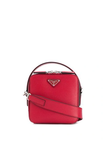 Prada Brique Shoulder Bag In Red