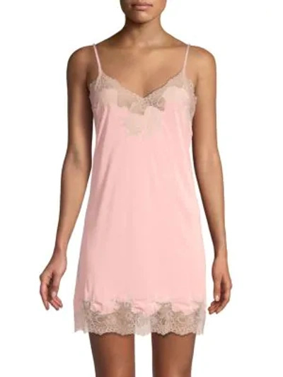 Natori Enchant Floral Lace Chemise In Light Pink