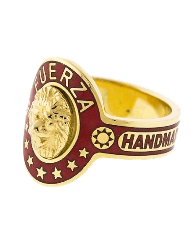 Foundrae Strength Cigar Band Ring In Ylwgold