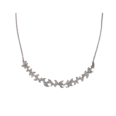 Colette Jewelry Diamond Pattern Necklace In Whtgold