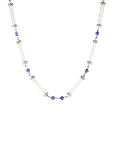 Arunashi Crystal Necklace With Sapphire And Diamonds In Whtgold