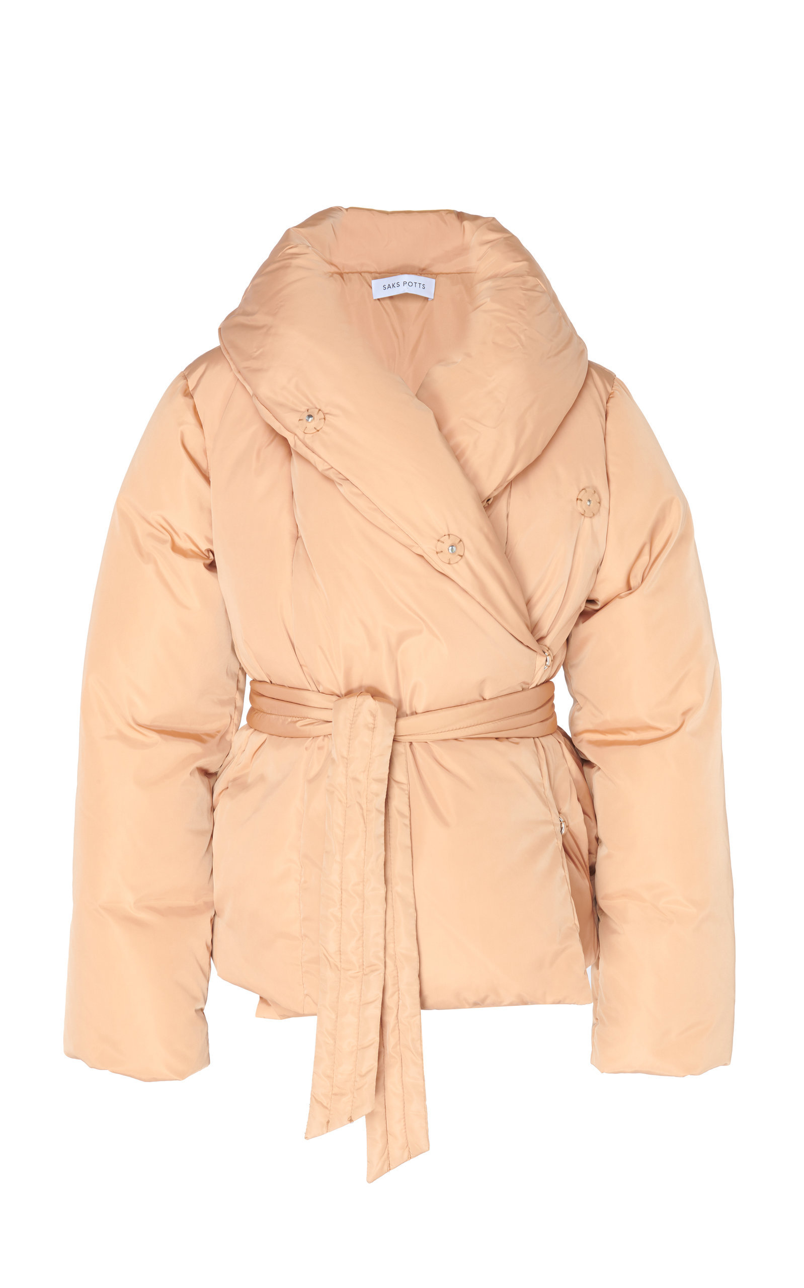 Saks Potts Bubble Shawl-collar Puffer Jacket In Neutral | ModeSens