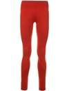 Asics Athletic Leggings In Red