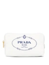 Prada Logo Make Up Bag In White