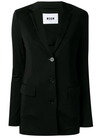Msgm Smart Blazer In Black