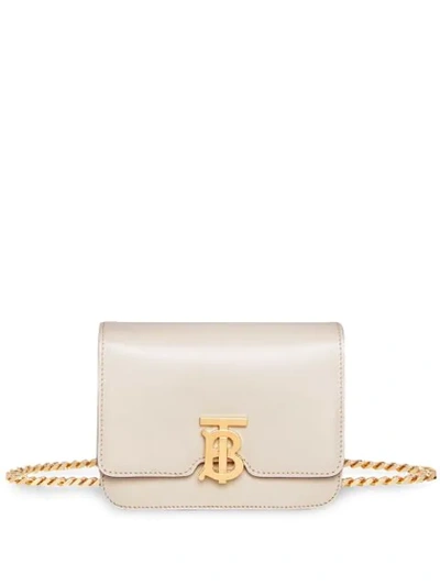 Burberry Leather Belted Tb Bag In White ModeSens