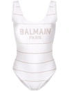 Balmain Logo Knitted Body In White
