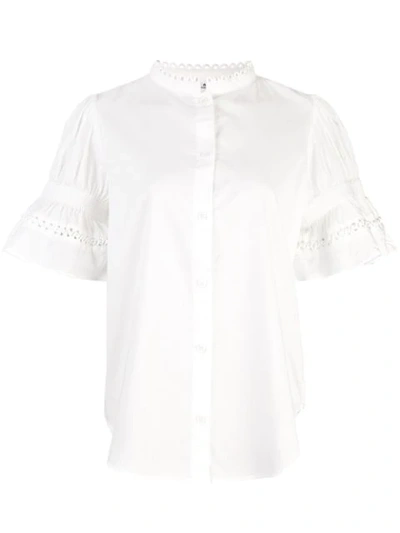 Apiece Apart Flared Sleeve Blouse In White