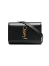 Saint Laurent Black Mini Ysl Leather Belt Bag