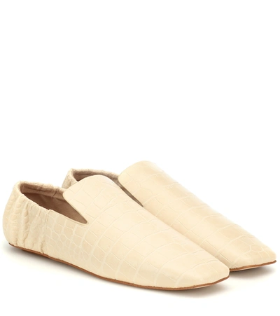 Nanushka Noa Faux Leather Loafers In White