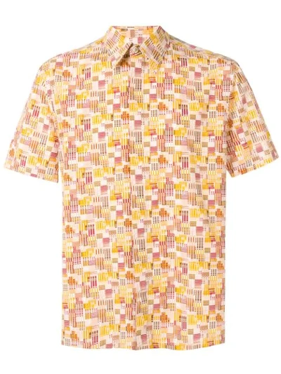 Pre-owned Kenzo 2000's Printed Shirt In Yellow