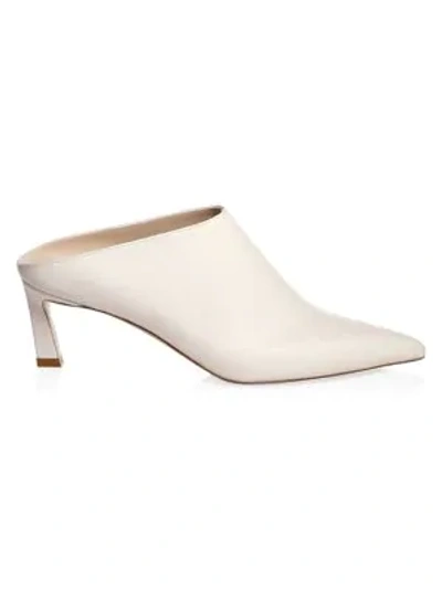 Stuart Weitzman Women's Mira Leather Mules In Cream