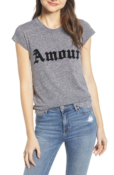 Zadig & Voltaire Amour Skinny Short-sleeve T-shirt In Gris Chine | ModeSens