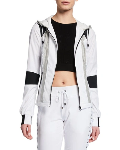 Blanc Noir Mirani Colorblock Training Jacket In White
