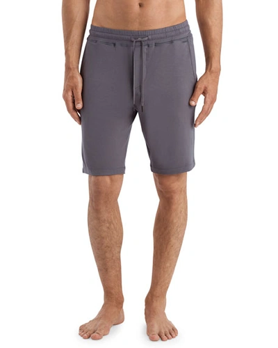 Hanro Men's Casual Relaxed Shorts In Gray Pattern