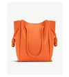 Loewe Flamenco Knot Leather Shoulder Bag In Ginger Color