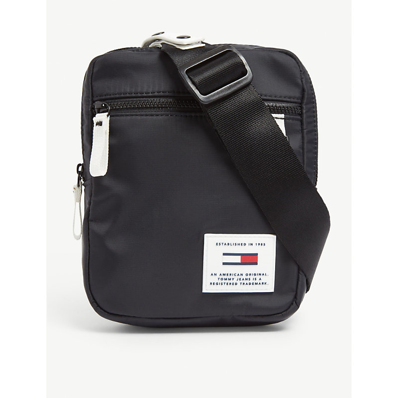 Tommy Hilfiger Logo Nylon Cross-body Bag In Black | ModeSens