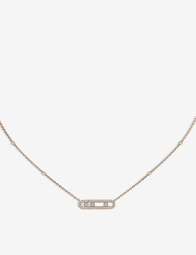 Messika Women's Pink Baby Move Pavé 18ct Pink-gold And Diamond Necklace