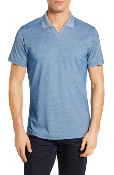 Robert Barakett Casey Johnny Collar Polo In Spring Blue