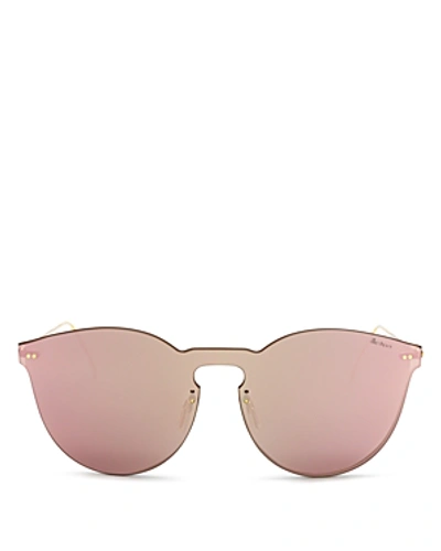 Illesteva Women's Leonard Ii Mirrored Rimless Round Sunglasses, 60mm In Rose Gold Mirror