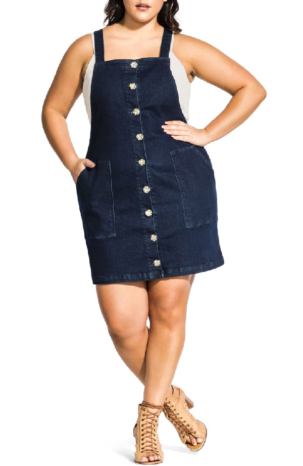 city chic overall dress