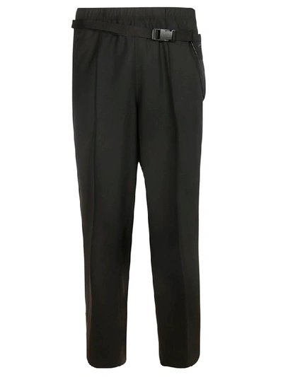 Maison Margiela Belted Straight Leg Trousers In Black