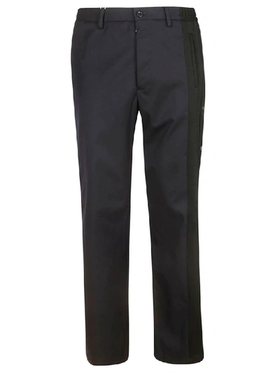 Maison Margiela Contrasting Panel Trousers In Black