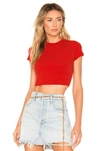 Superdown Kristi Baby Tee In Red.