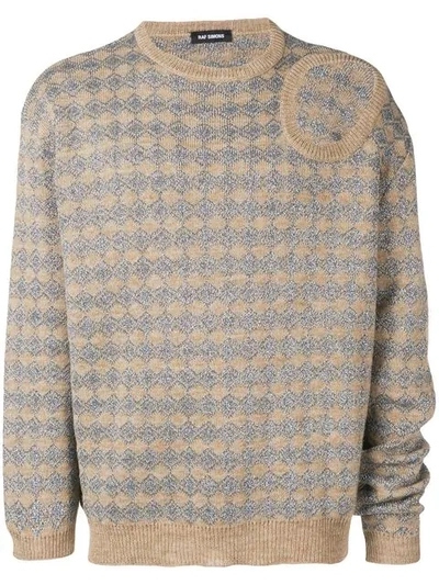 Raf Simons Camel Knit Sweater In Neutrals