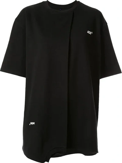 Ader Error Half Flipped T In Black