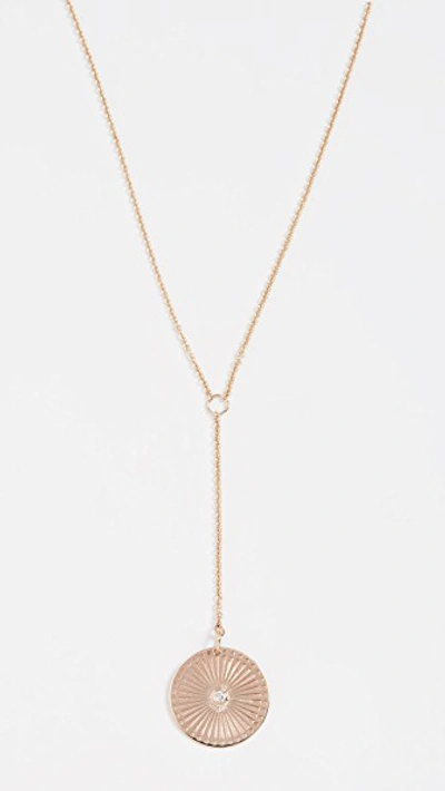 Zoë Chicco 14k Medium Lariat Necklace In Yellow Gold