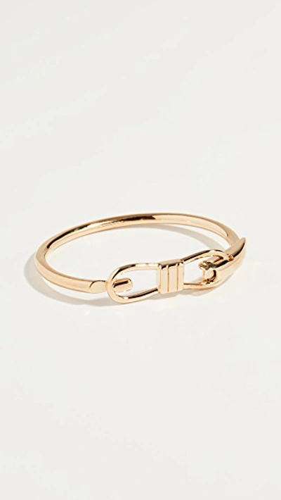 Marc Jacobs Key Ring Hinge Cuff Bracelet In Gold