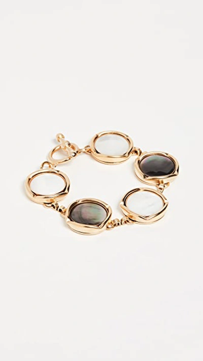 Brinker & Eliza Bright Side Bubble Bracelet In Gold/pearl