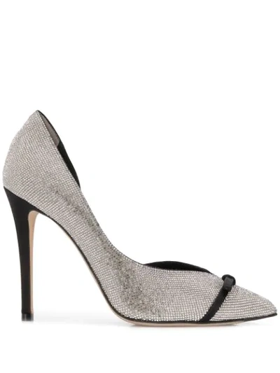 Marco De Vincenzo Decollete Strass Crystal 105 Pumps In Silver