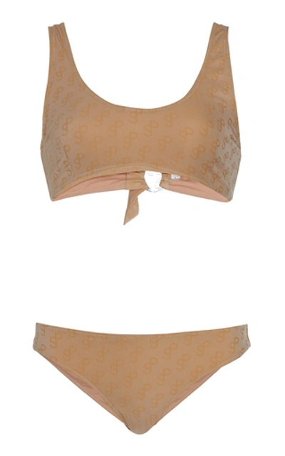 Saks Potts Detox Logo Print Bikini In Neutral