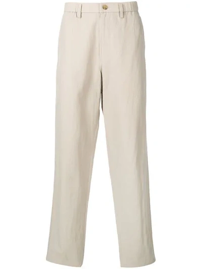 Issey Miyake Formal Loose Fit Trousers In Neutrals