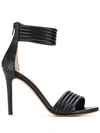 Albano Quilted Sandals In Black