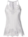 Gold Hawk Lace Trim Camisole In Grey