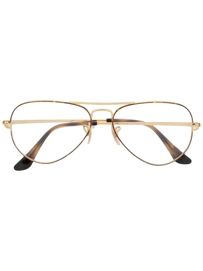 Ray Ban Ray-ban Aviator Frame Glasses - Gold