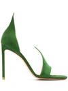Francesco Russo Suede Sandals In Green