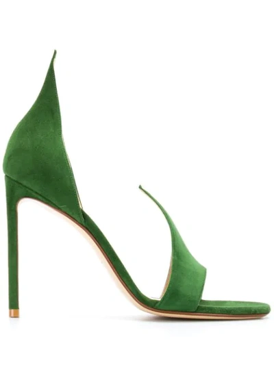 Francesco Russo Suede Sandals In Green