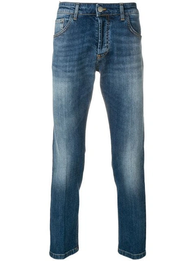 Entre Amis Slim Faded Jeans In Blue