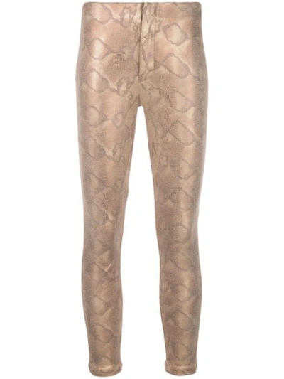 Mother Animal Print Leggings In Brown