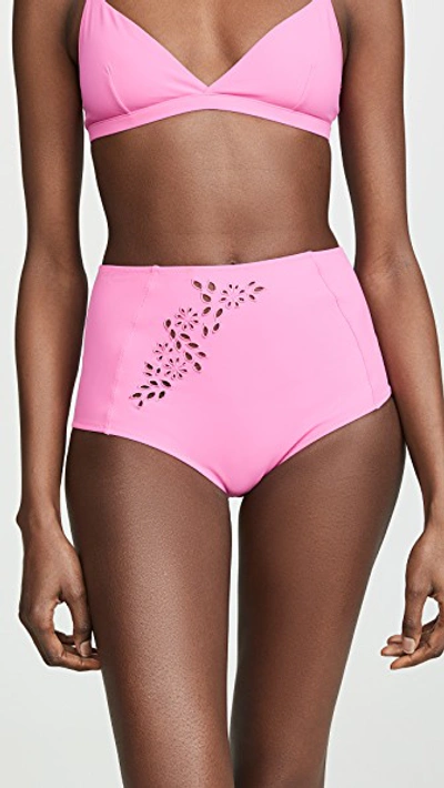 Stella Mccartney Broderie Anglaise Bikini Bottoms In Pink