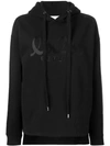 Lala Berlin Logo Embroidered Hooded Sweatshirt In Black