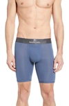 Tommy John Second Skin Gunmetal Waistband Boxer Briefs In Vintage Indigo