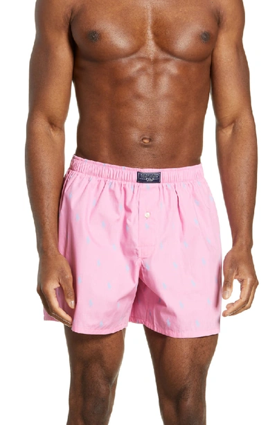 Polo Ralph Lauren Cotton Boxers In Harbor Pink